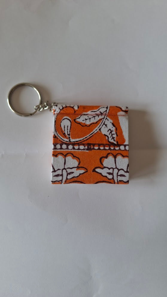 Pocket Size Keychain Diary – Handmade Fabric Mini Journal