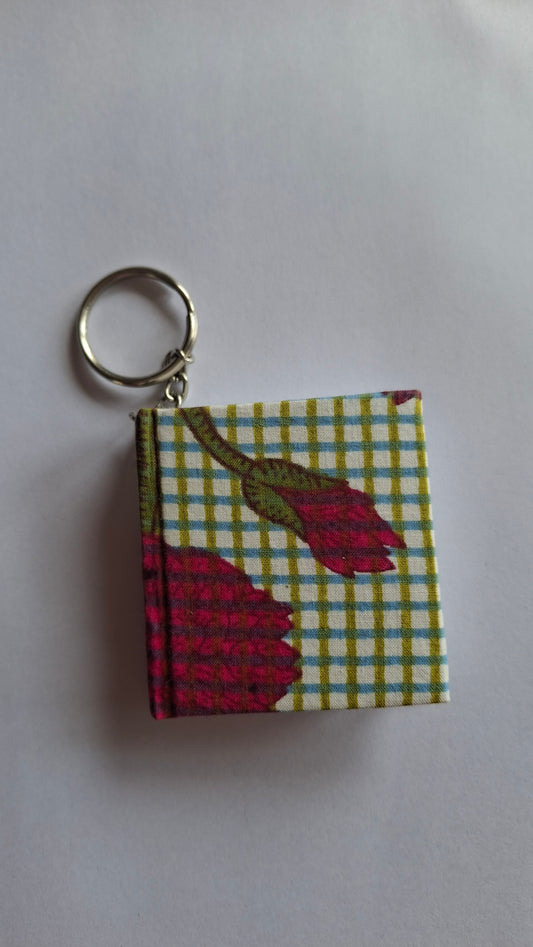 Combo (Green Stripes A5 Fabric Diary + Key Chain Diary)
