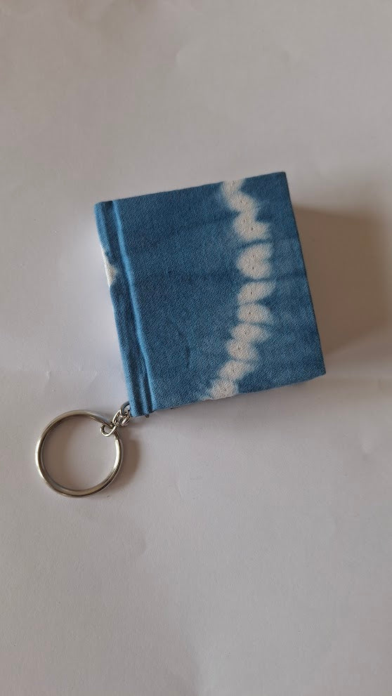 Pocket Size Keychain Diary – Handmade Fabric Mini Journal