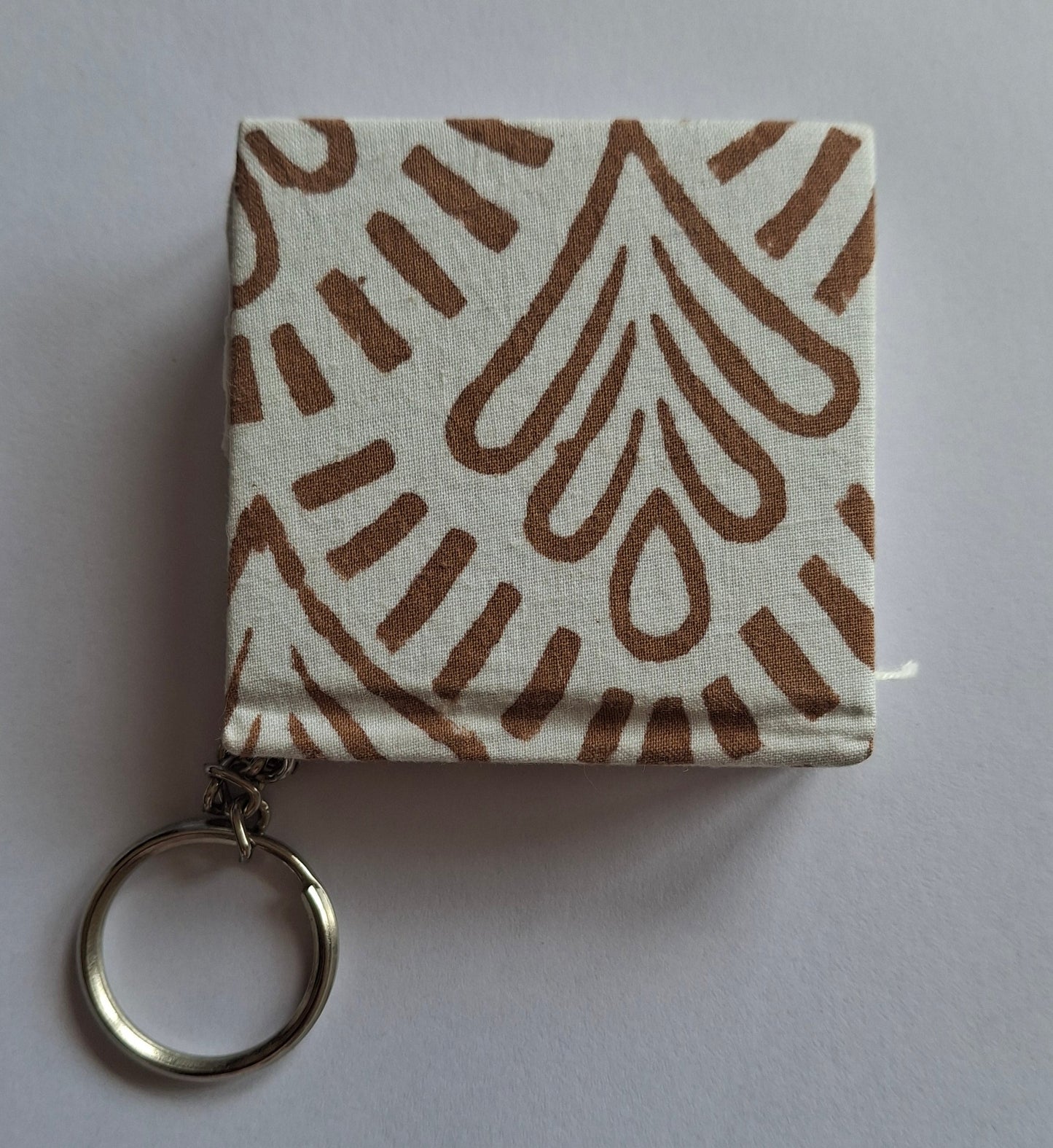 Pocket Size Keychain Diary – Handmade Fabric Mini Journal
