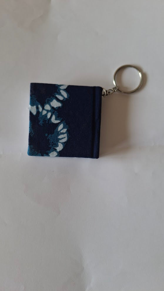 Pocket Size Keychain Diary – Handmade Fabric Mini Journal