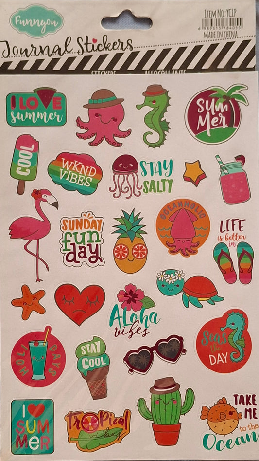 Journal or scrapbook stickers