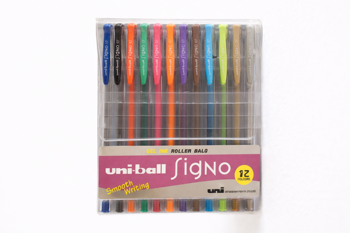 Uni-Ball Signo (12 Colorful Gel Pens)