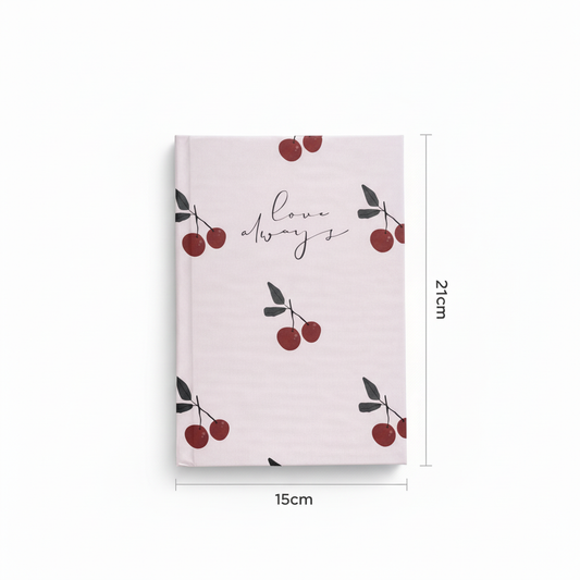 Love Always Diary – Clean Product Image with Dimensions
