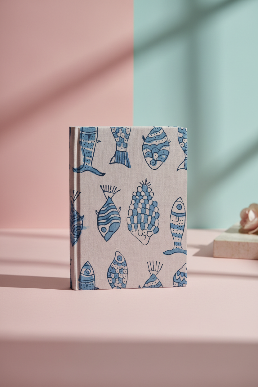 A5 Handmade Fabric Plain Diary – Hardbound Jaipuri Block Print Journal