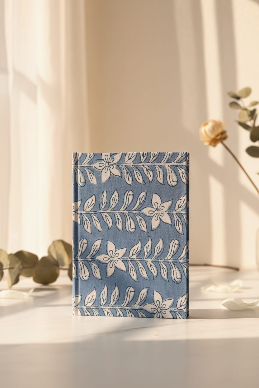 A5 Handmade Fabric Plain Diary – Hardbound Jaipuri Block Print Journal