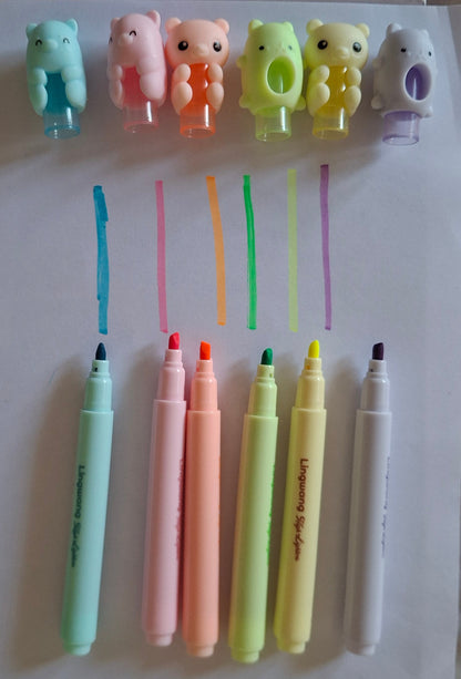 Cute sisters Highlighters (Set of 6)