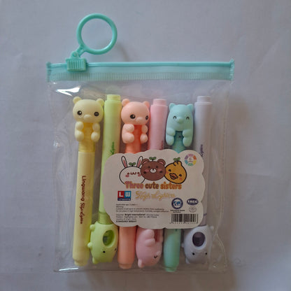 Cute sisters Highlighters (Set of 6)