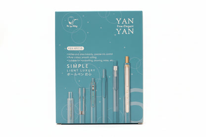 Yan Yan Gel Pen (Set of 6) Kawaii-Style Blue Gel Pens