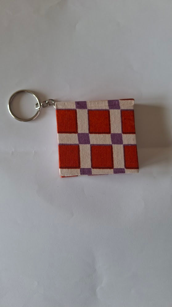 Pocket Size Keychain Diary – Handmade Fabric Mini Journal