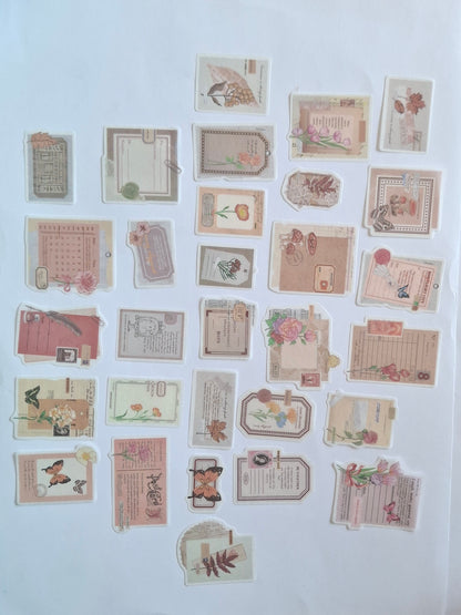 Journal Sticker collection ( 30 stickers)