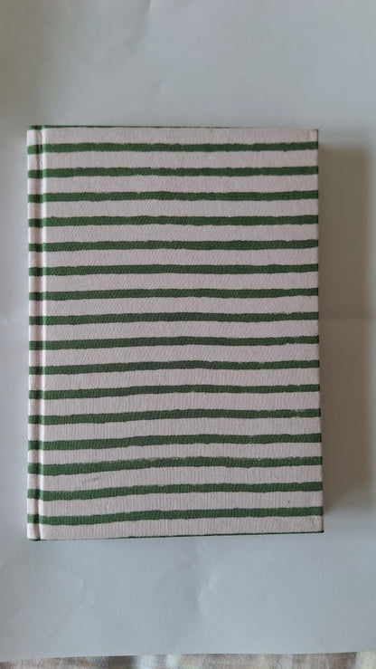 Combo (Green Stripes A5 Fabric Diary + Key Chain Diary)