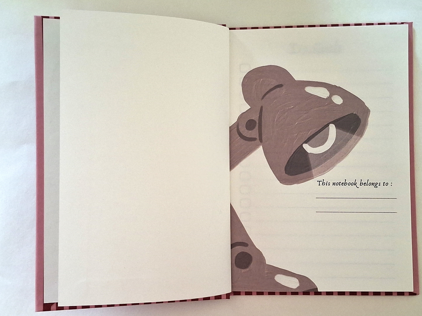 A5 hardbound journal growing beyond limits maroon diary "belong to" page