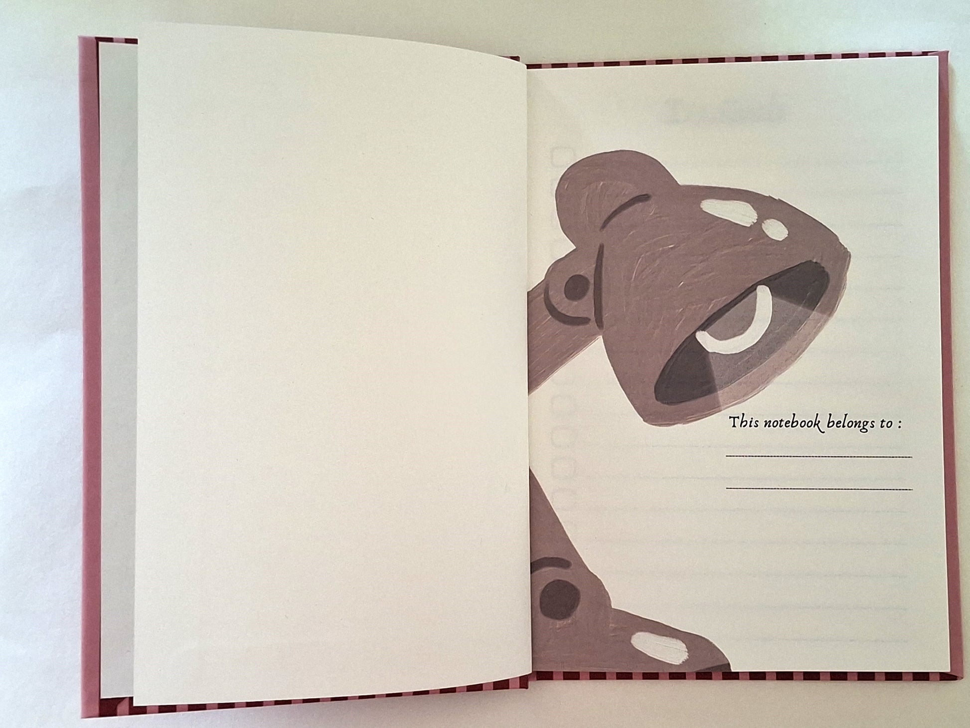 A5 hardbound journal growing beyond limits maroon diary "belong to" page