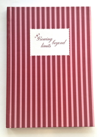 A5 hardbound journal growing beyond limits maroon diary