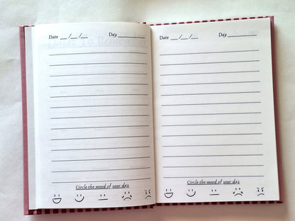 A5 hardbound journal growing beyond limits maroon diary inner Pages