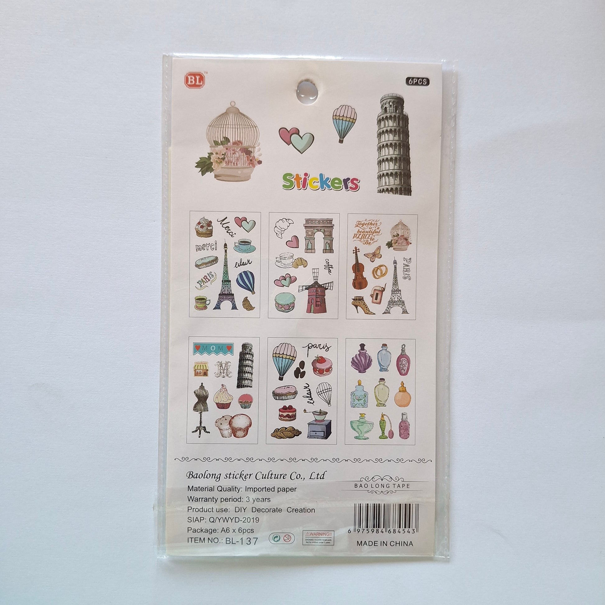 A6 Sticker Sheet