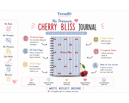 No-Pressure Journal - Cherry Bliss ( 172 Pages )