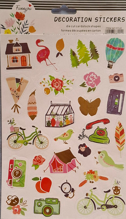 Journal Decoration or Scrapbook Stickers