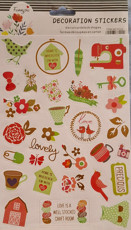 Decorative Scrapbook Journal stickers 