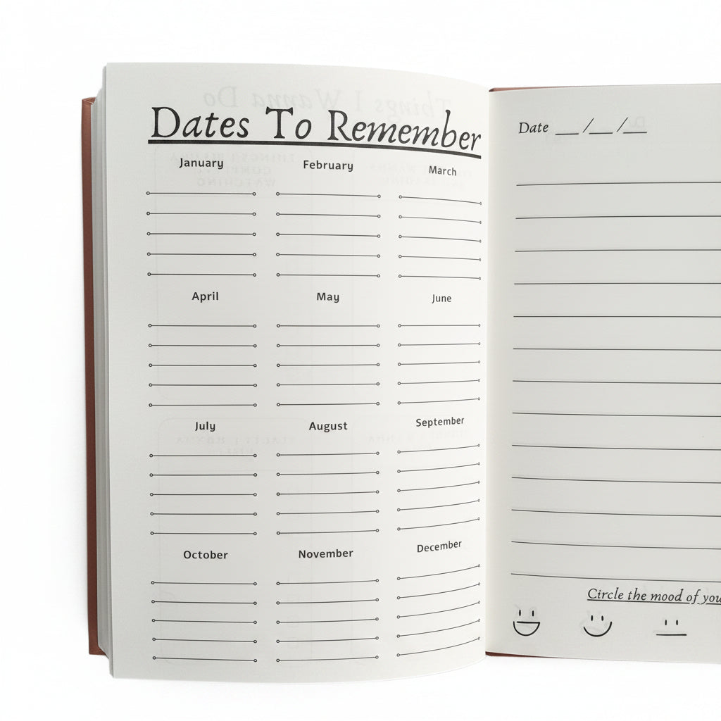Hard_Bound_Journal_I_am_Boss-Dates To Remember_Page 1