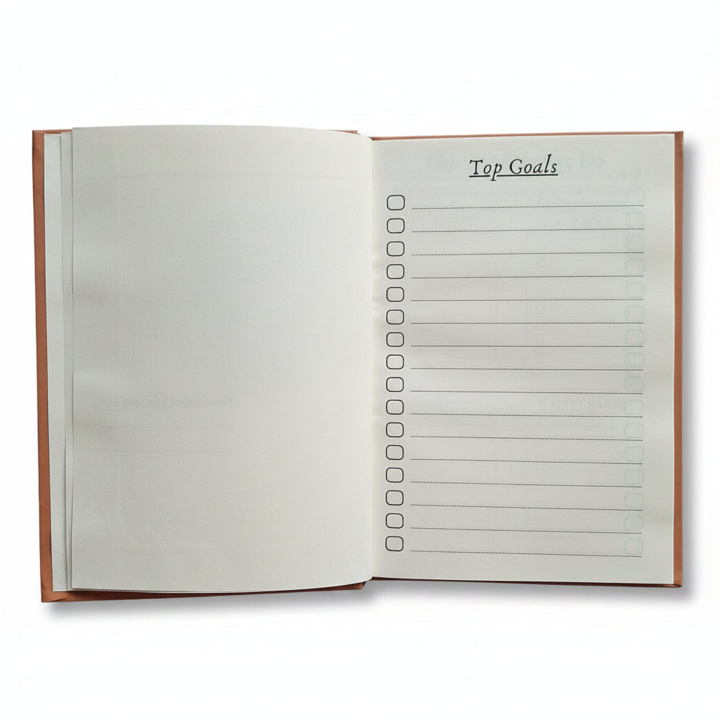 Hard Bound Journal I am Boss-Top Goals  Page 
