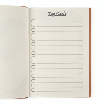 Hard Bound Journal I am Boss-Top Goals  Page