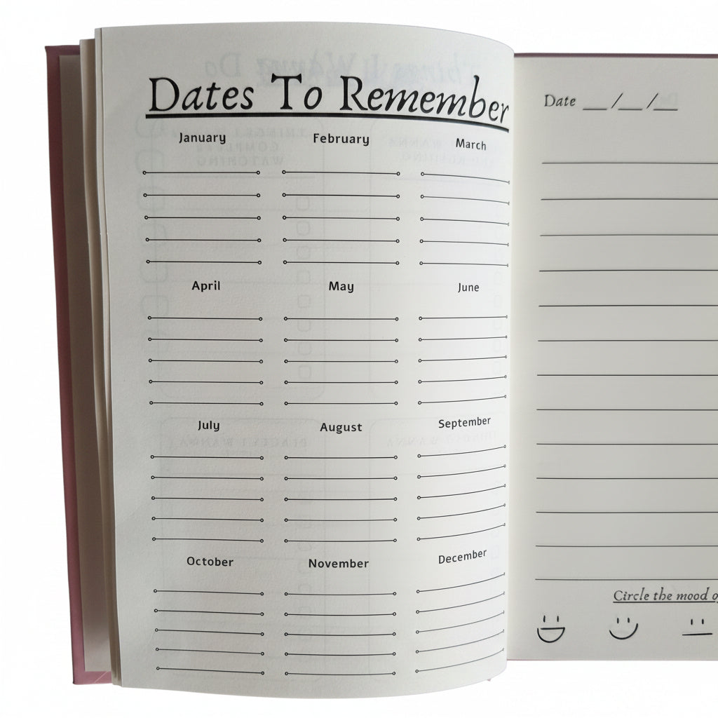 Hardound_Journal_Laughing_Medicine_Dates To Remember_Page