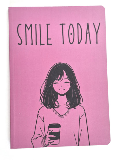 A5 Softbound Diary - Smile Today Premium Plain Notebook