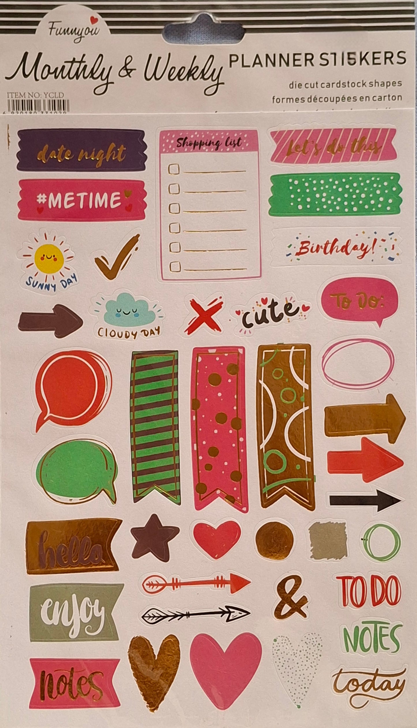Journal or scrapbook stickers