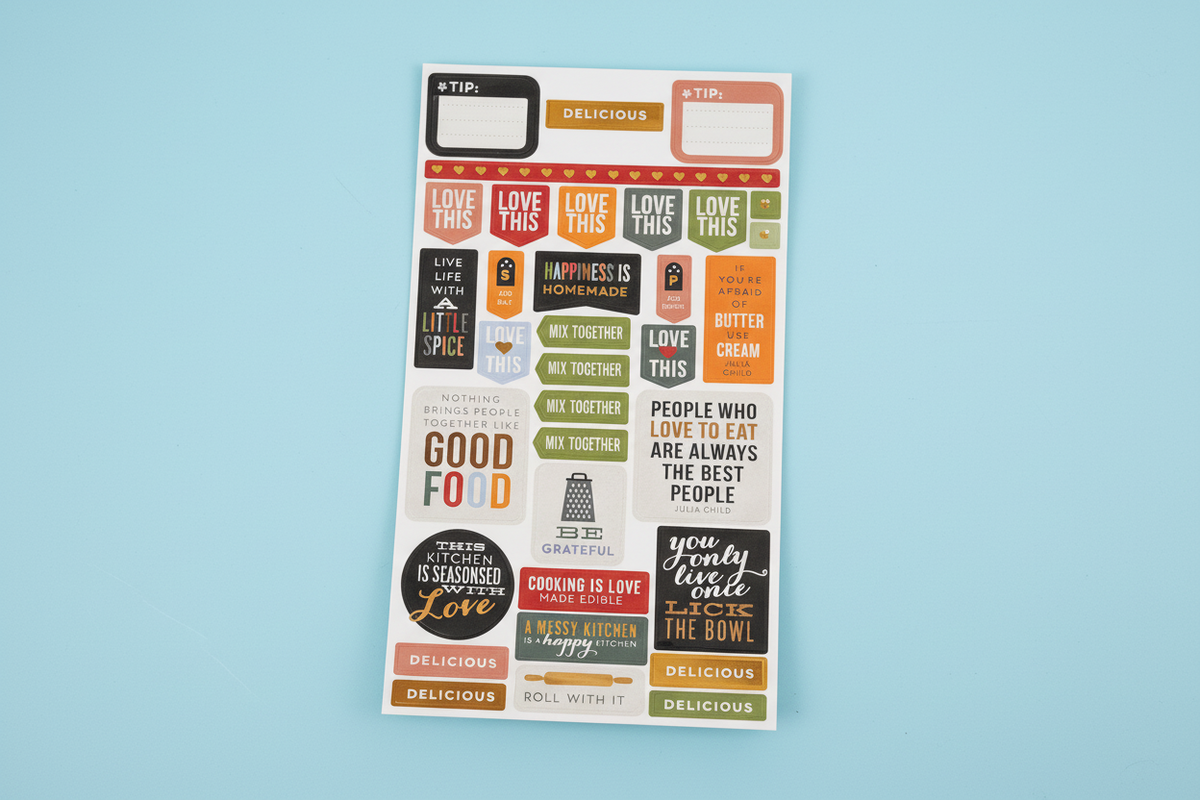 Journal or scrapbook stickers
