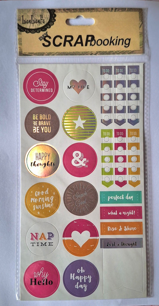Scrapbook or journal stickers