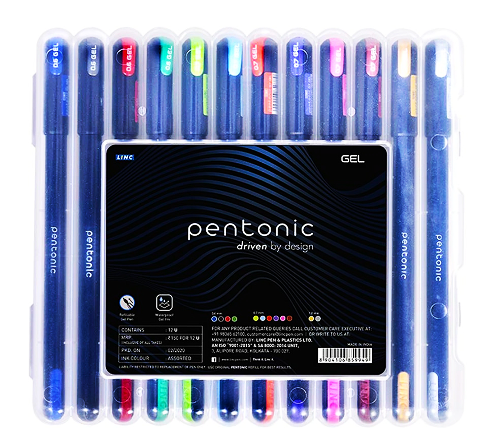 Pentonic  (12 Colorful Gel Pens)