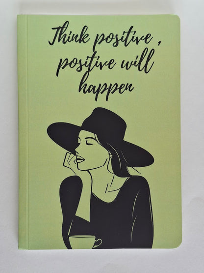 A5 Softbound Diary - Think Positive Premium Plain Notebook