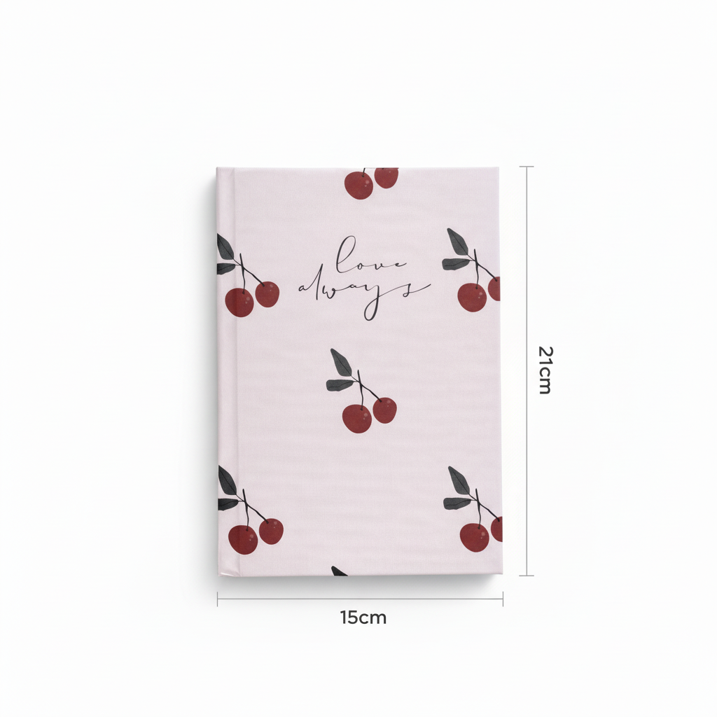 Love Always Diary – Clean Product Image with Dimensions