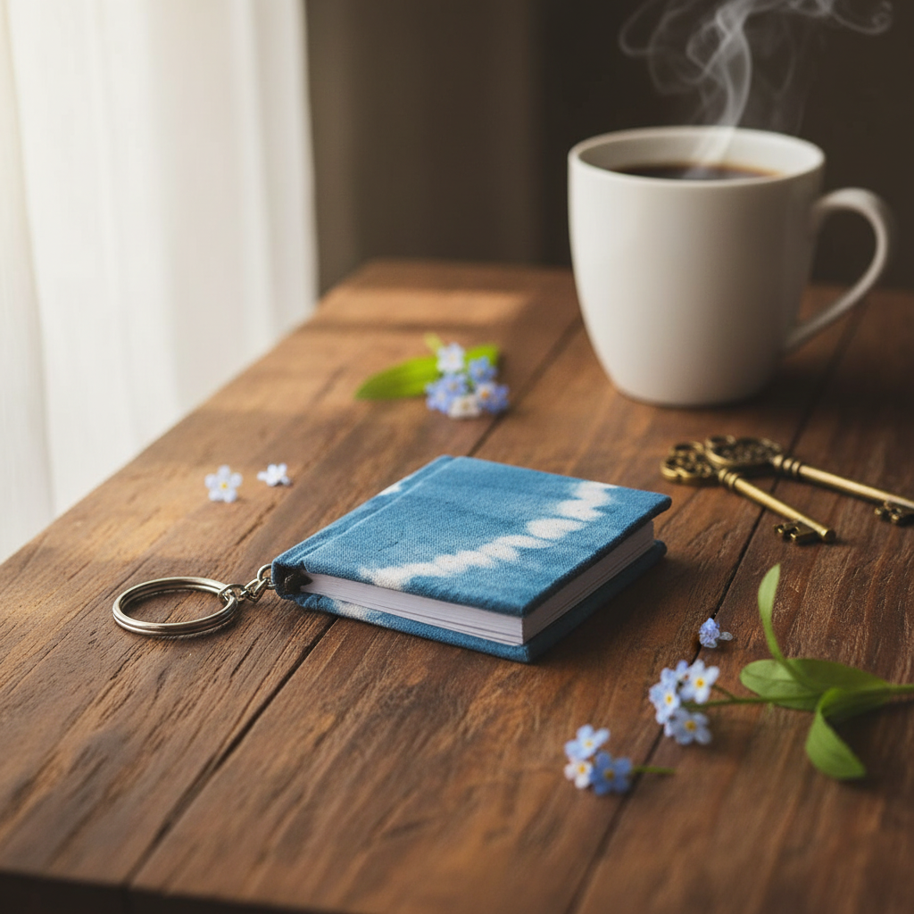 Professional Product Photo - Handmade Keychain Fabric Diary