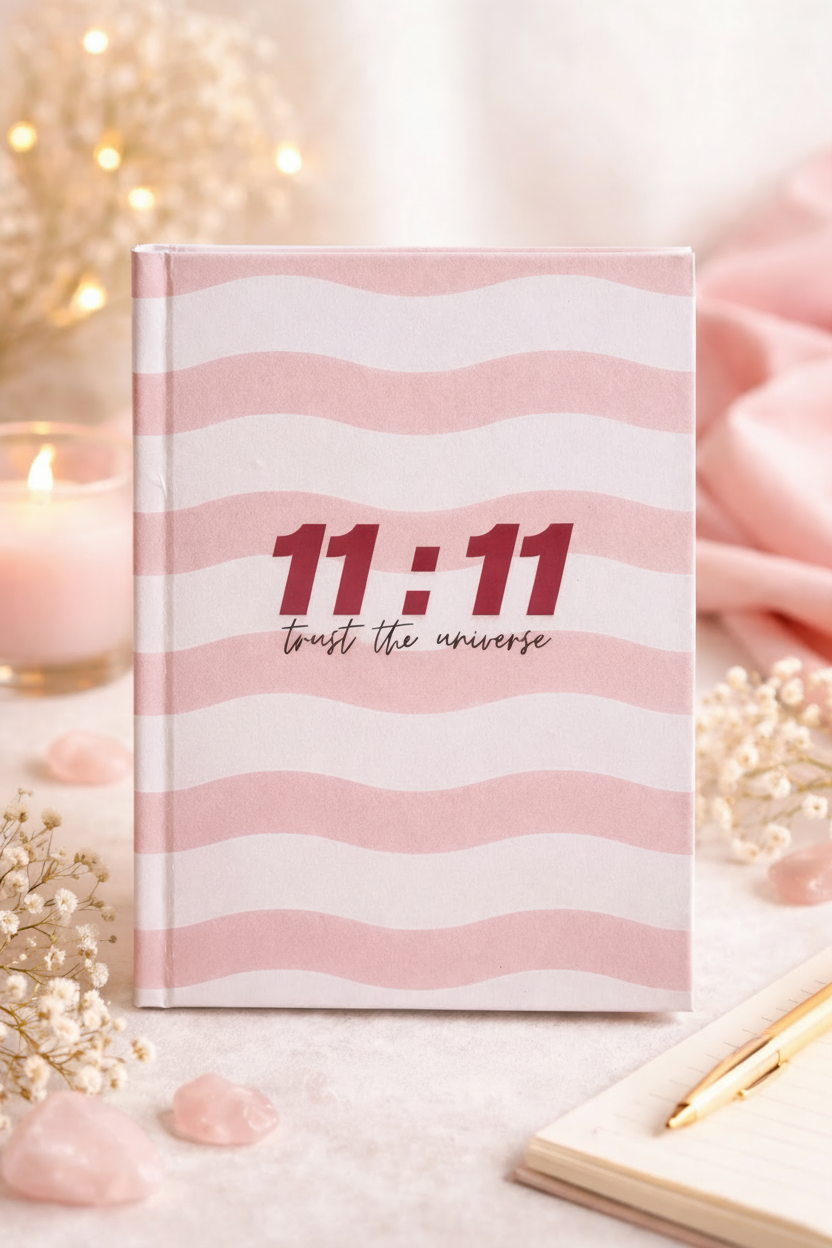 Professional product photo of 11:11 Trust the Universe diary
