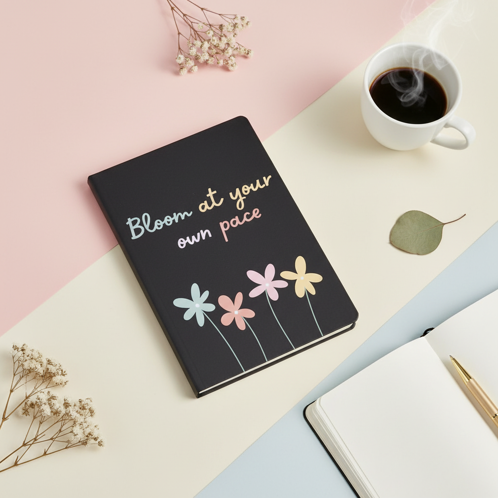 Professional product photo of Bloom at Your Own Pace diary