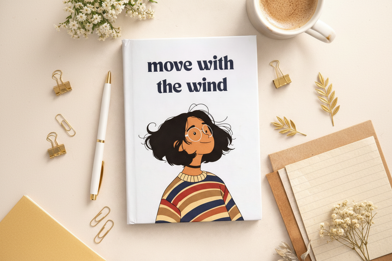Professional product photo of Move With The Wind diary