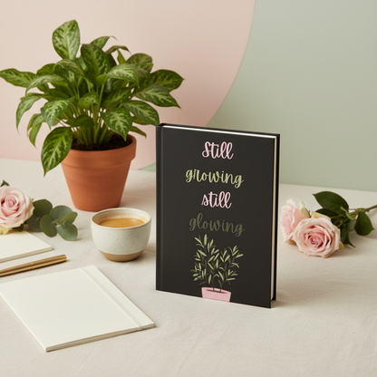 Professional product photo of Still Growing Still Glowing diary