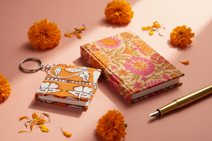 Professional Product Photo - Orange Floral Diary Collection