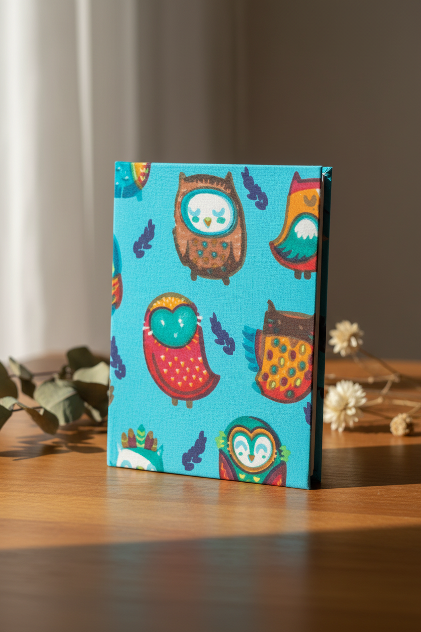 Professional Standing Product Photo - Handmade Fabric Diary
