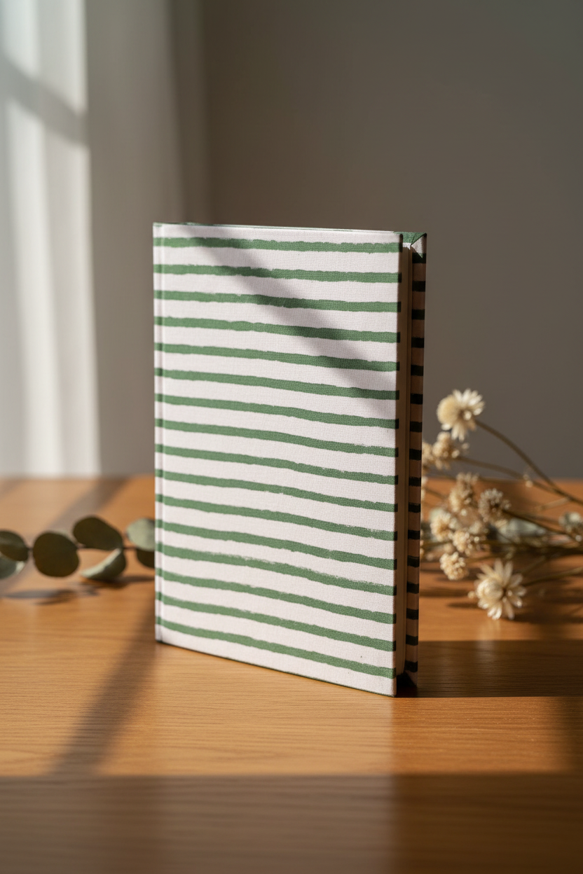 Professional Standing Product Photo - Handmade Fabric Diary