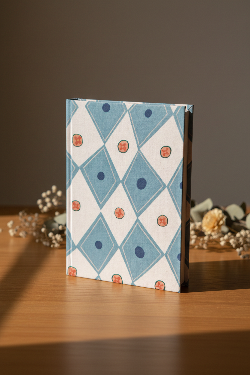 Professional Standing Product Photo - Handmade Fabric Diary