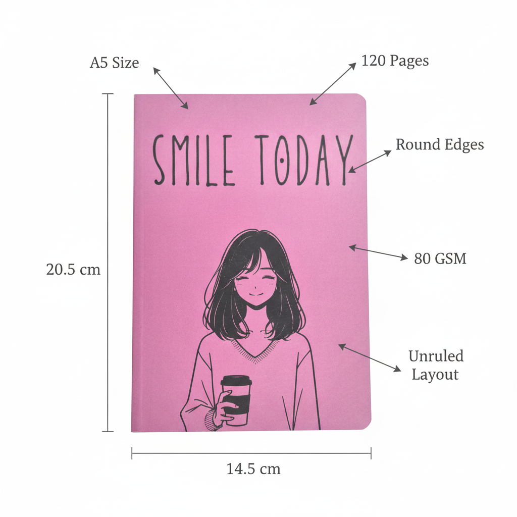 Smile Today Diary – Dimensions & Specs