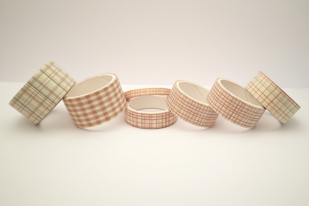 Washi tapes aligned in same direction