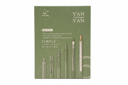 Yan Yan Gel Pen (Set of 6) Kawaii-Style Blue Gel Pens